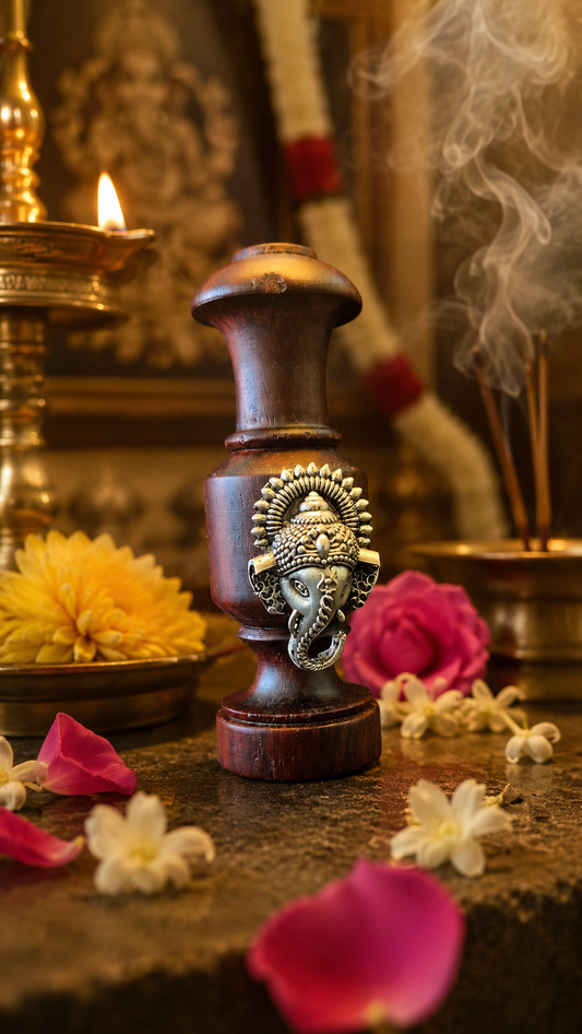 Ganesha agarbathi and flower vase stand