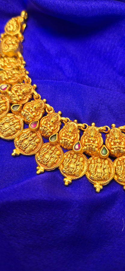 Lakshmi Ram darbar kasu short necklace