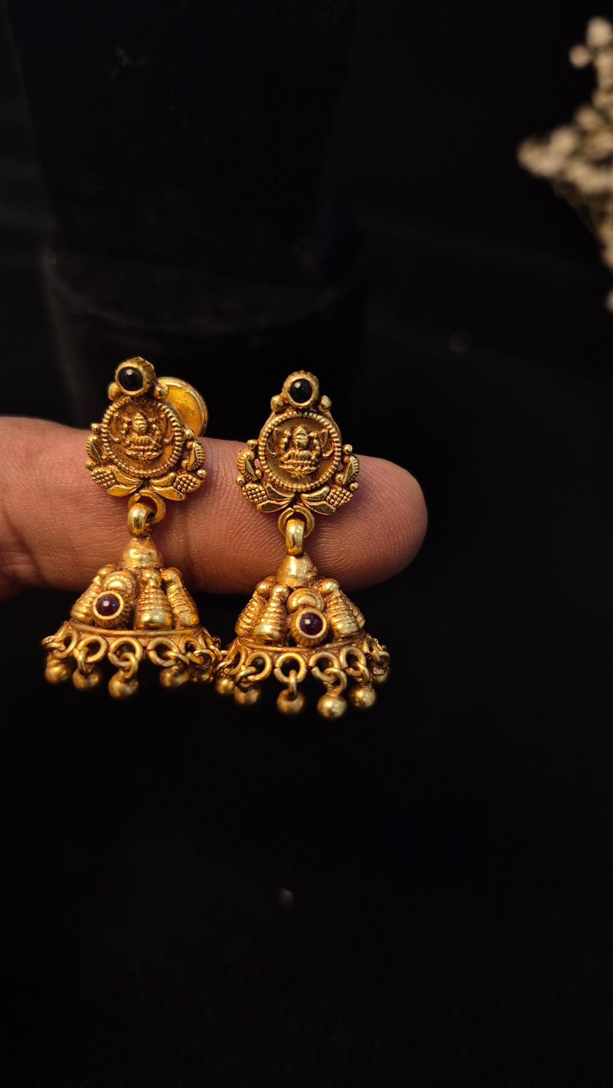 Nakas Jumka with Lakshmi kasu  gold balls (mid size)