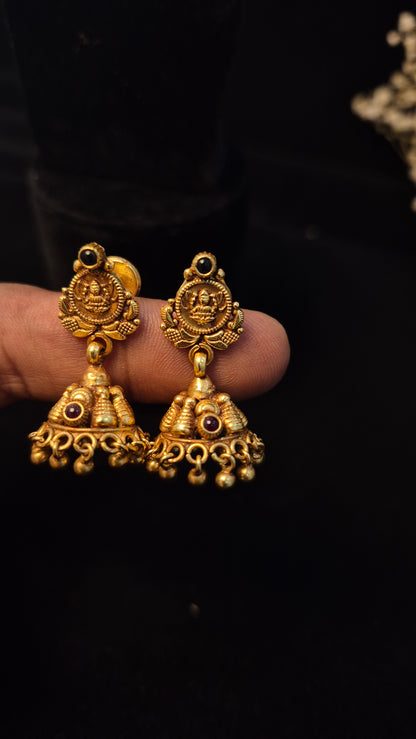 Nakas Jumka with Lakshmi kasu  gold balls (mid size)
