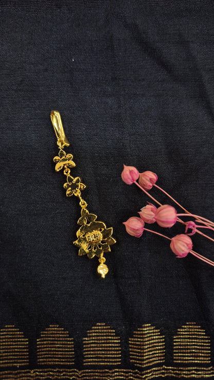 Diamond replica maang tika
