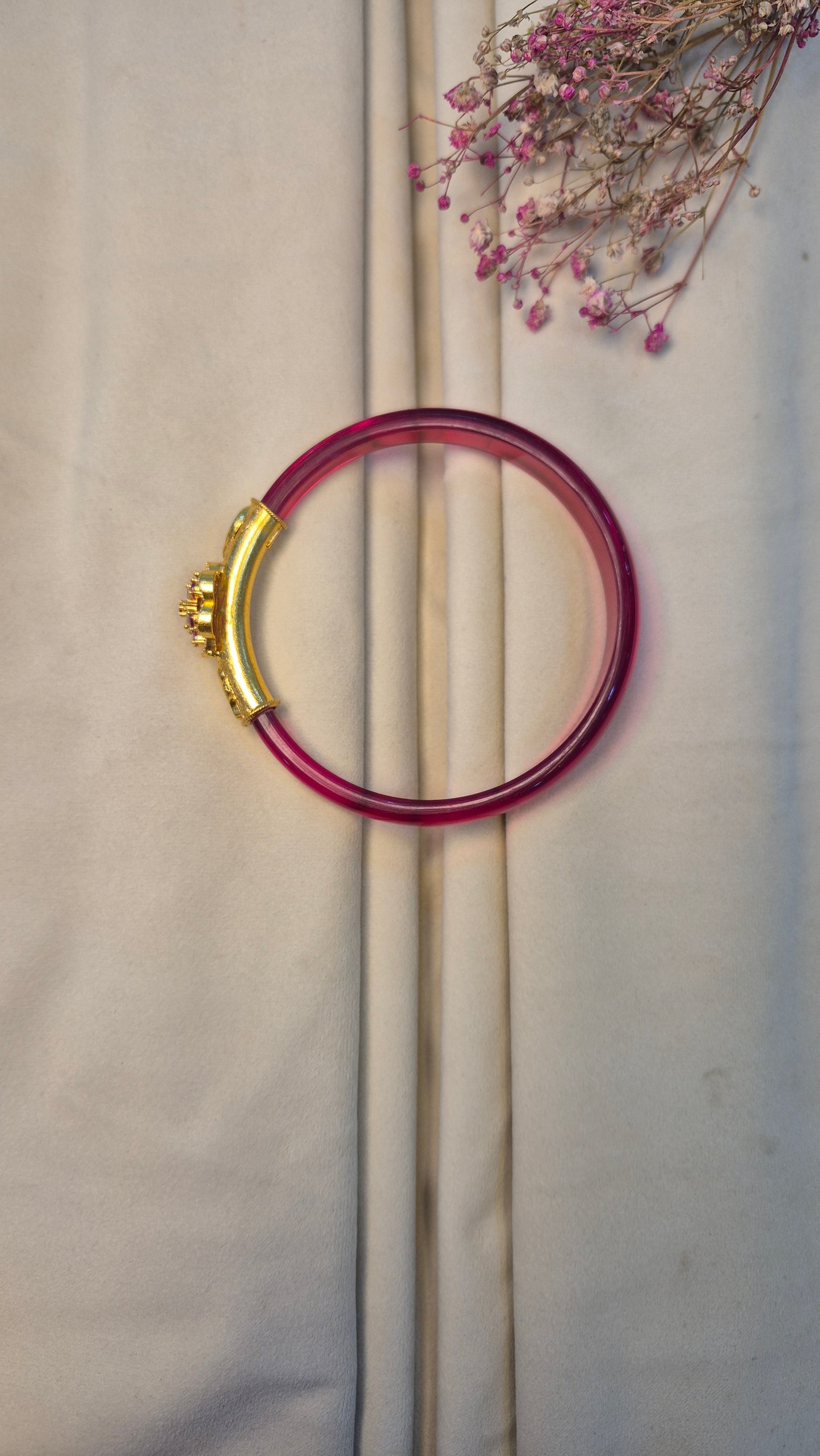 12 colour Nakas Mogappu bangle with Red and white stones