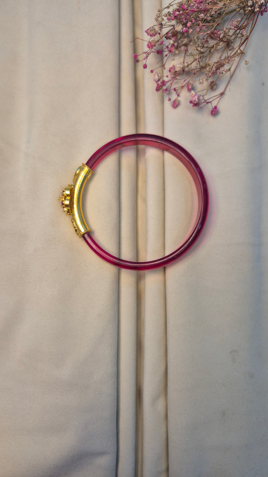12 colour Nakas Mogappu bangle with Red and white stones