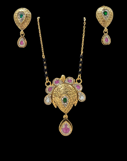Exclusive sanch mangalsutra pendant with earrings