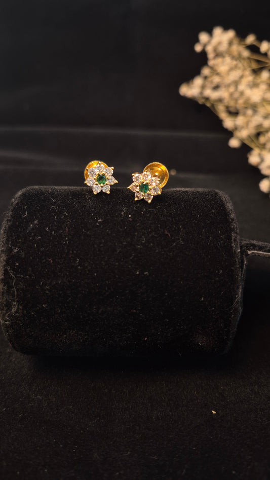 Stone flower stud