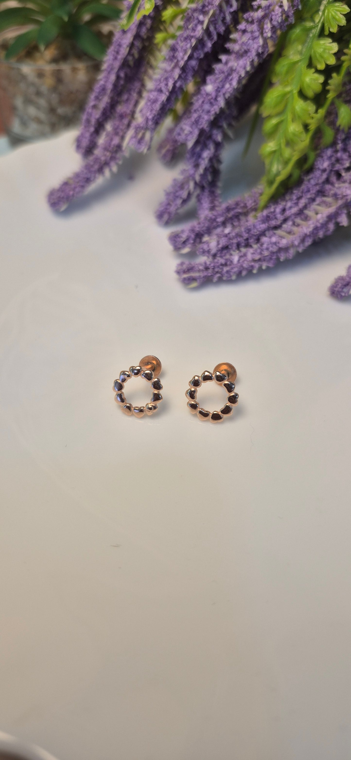 Heart ring stud