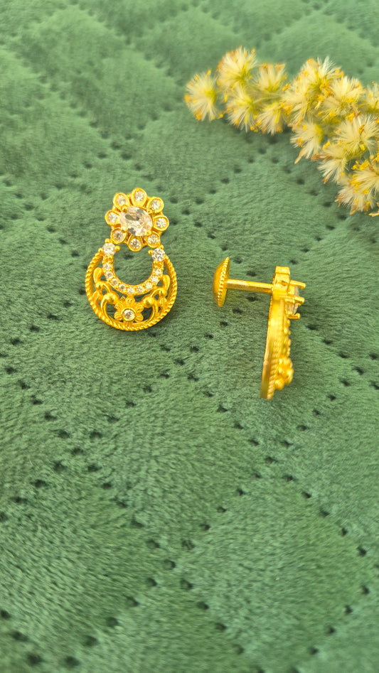 CZ Chandbali earrings