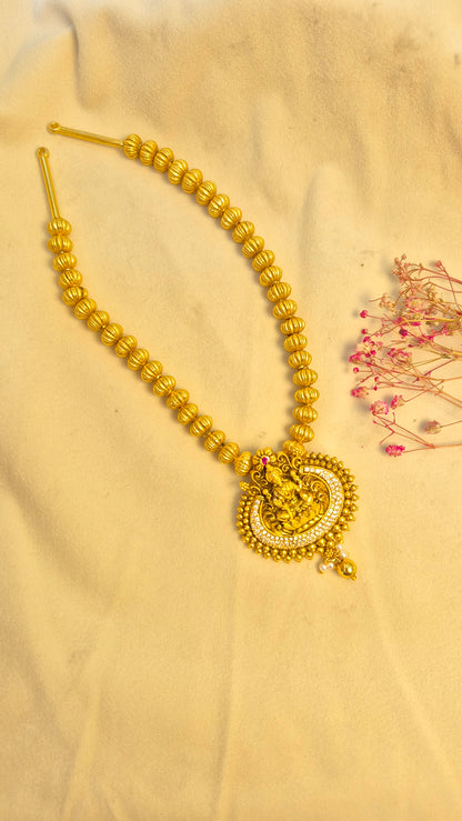 3D Ball chain with Lakshmi CZ pendant