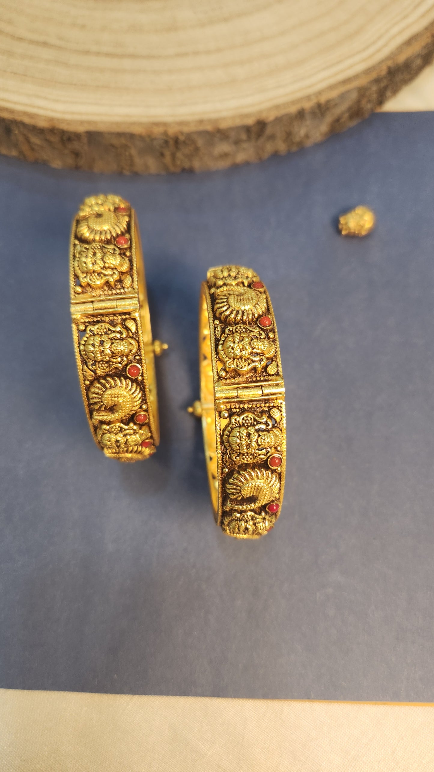 Coral Laxmi mango motif Antique Nagas Bangle