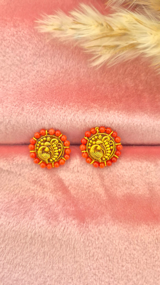 Coral Peacock Stud