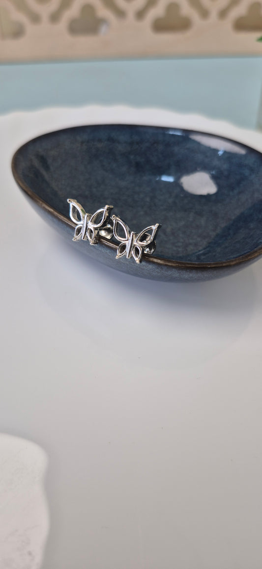 Butterfly outline stud