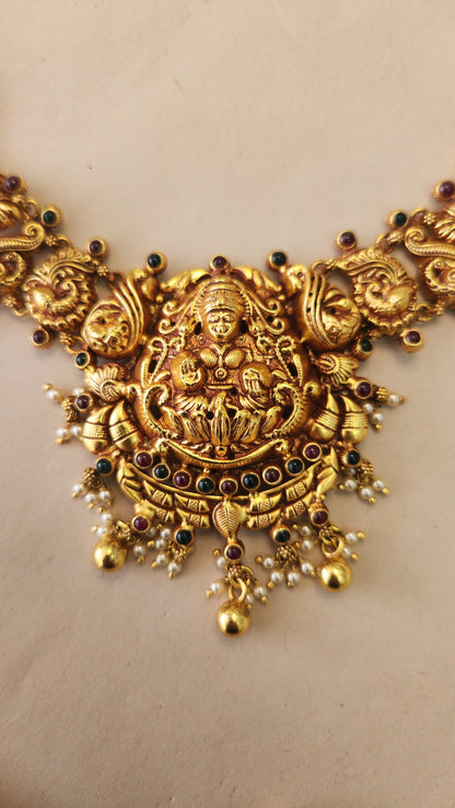 Laxmi Nagas Necklace with pearls drops