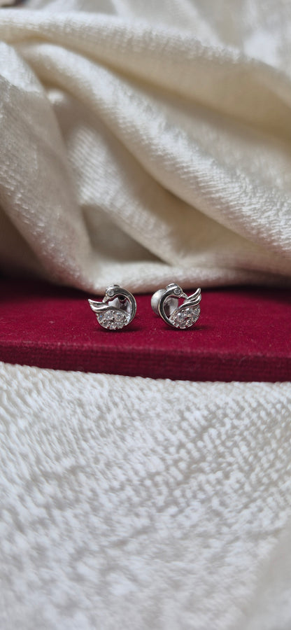 Stone Swan studs