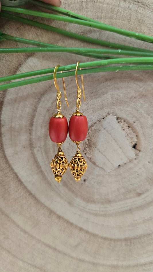 Coral hook drop jumka