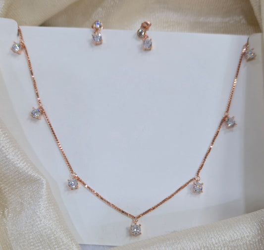 White stones invisible chain