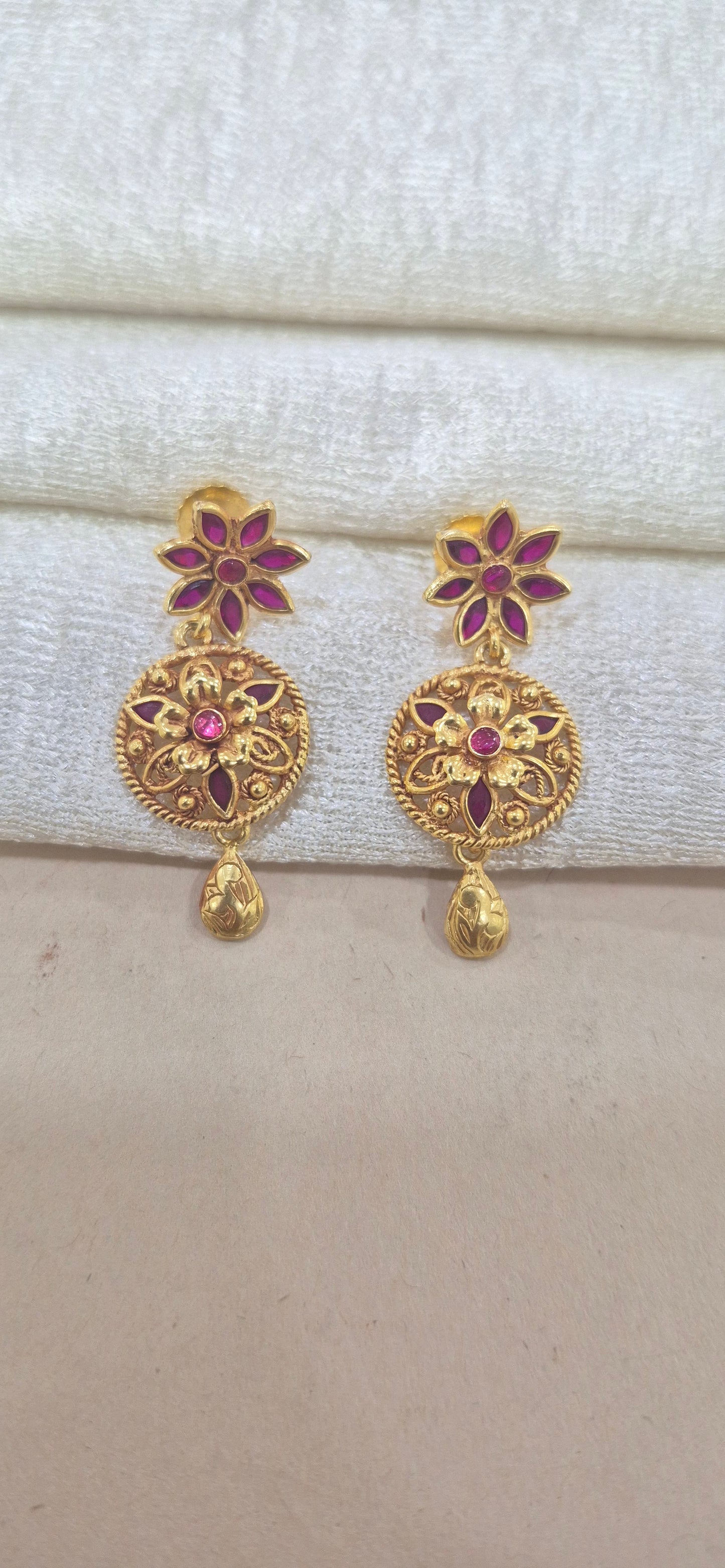Pink Flower earring