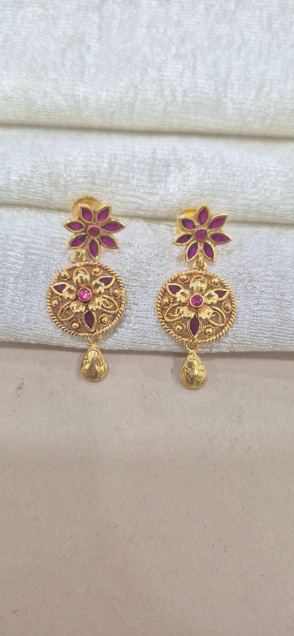 Pink Flower earring