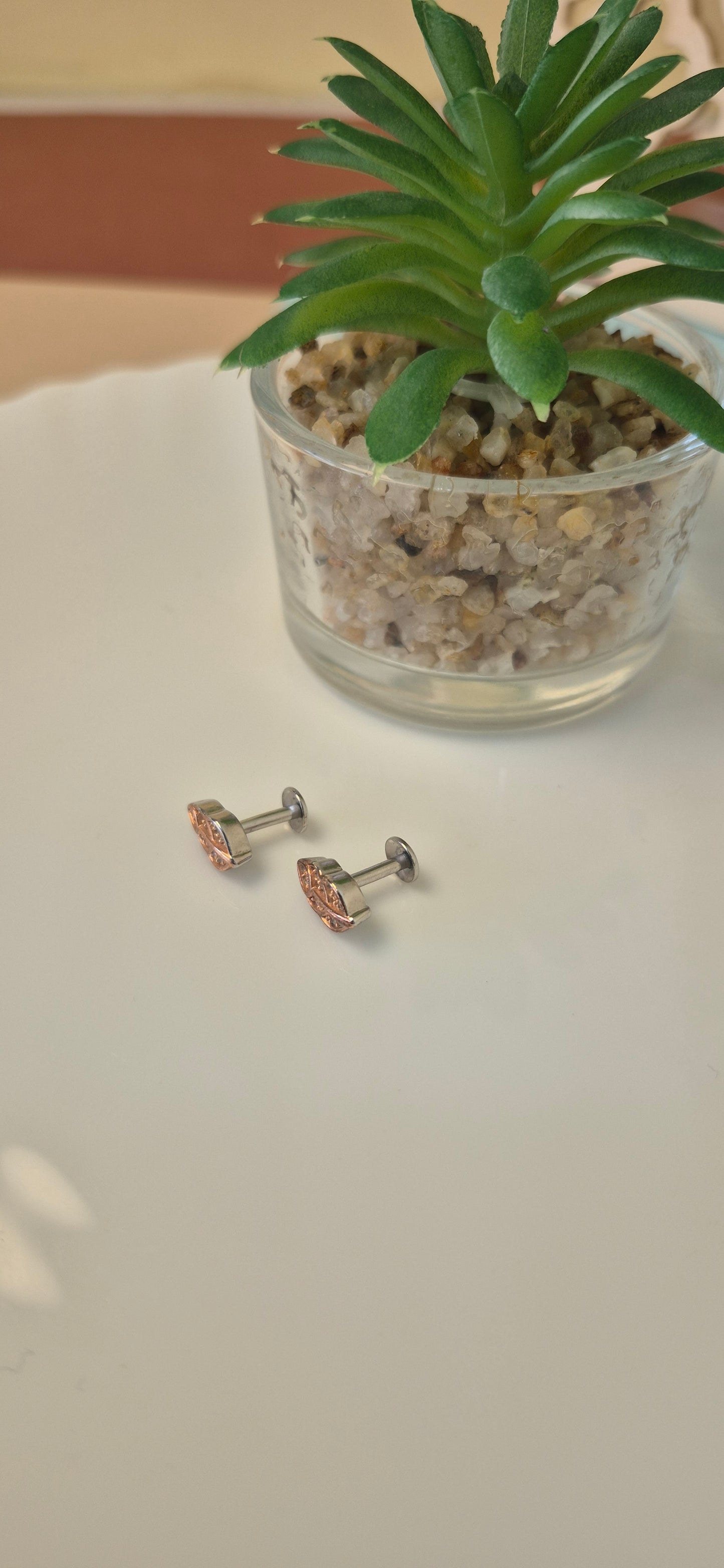 Leaf dual tone stud
