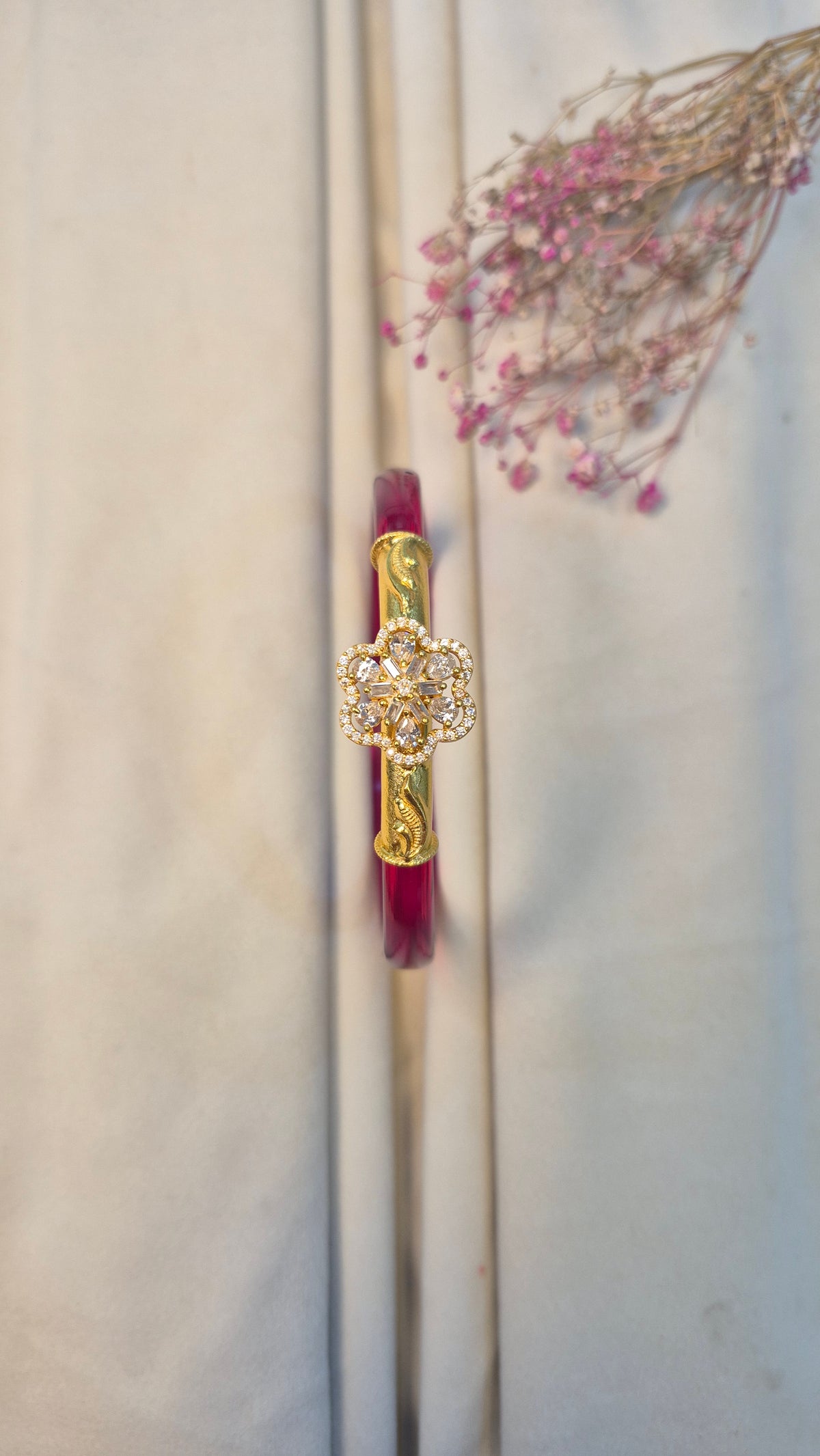 12 colour Nakas Mogappu bangle with stones