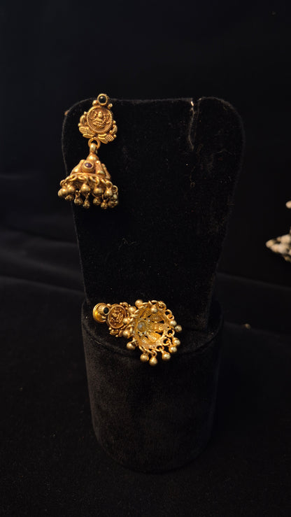 Nakas Jumka with Lakshmi kasu  gold balls (mid size)