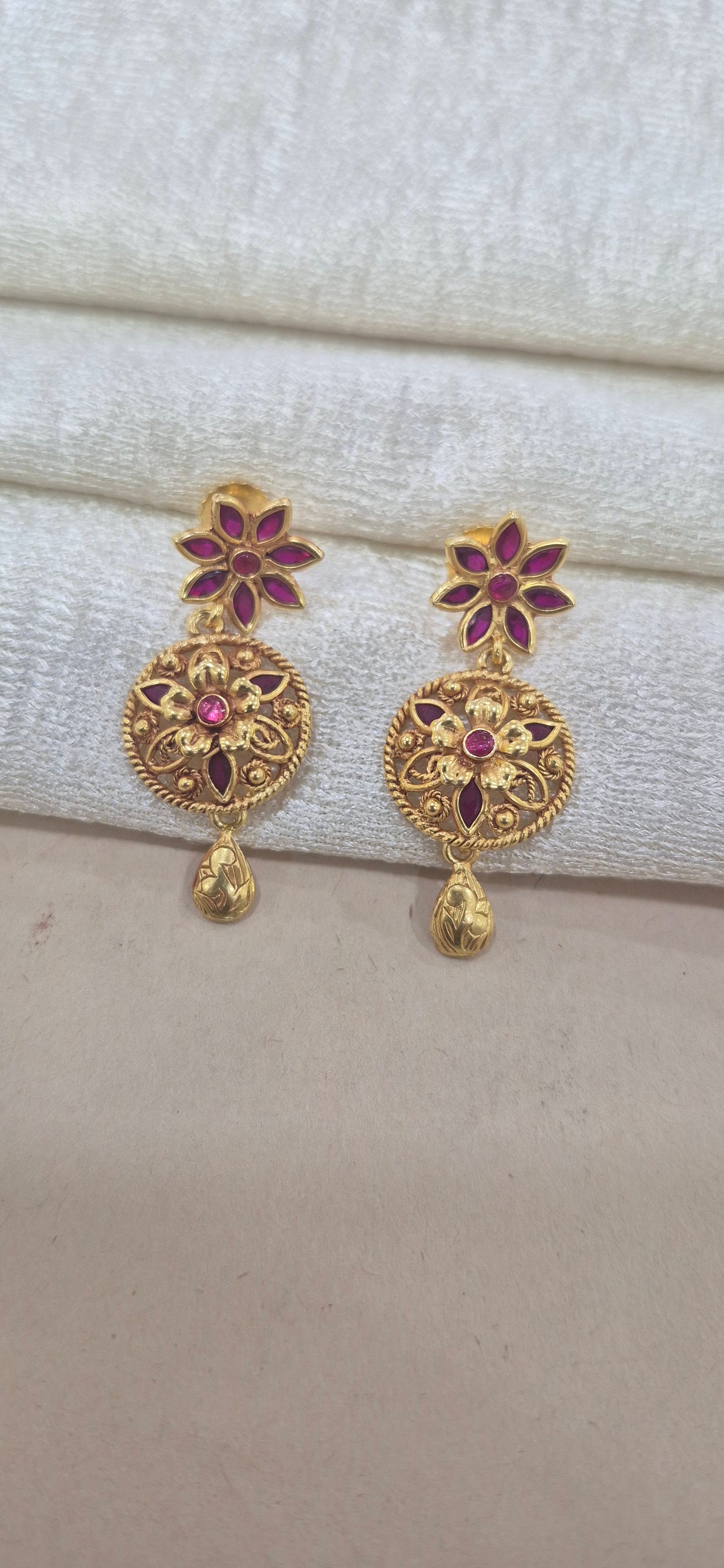 Pink Flower earring