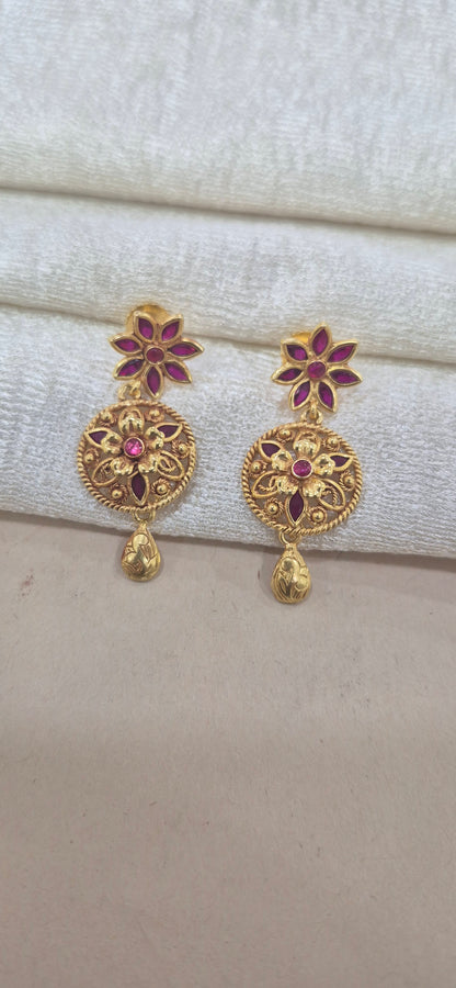 Pink Flower earring