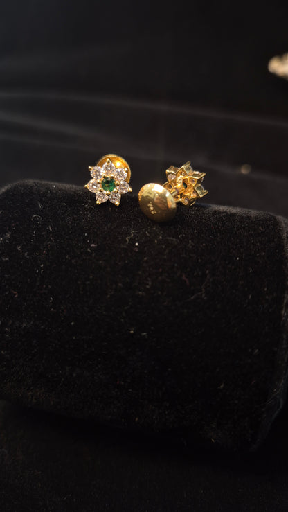 Stone flower stud