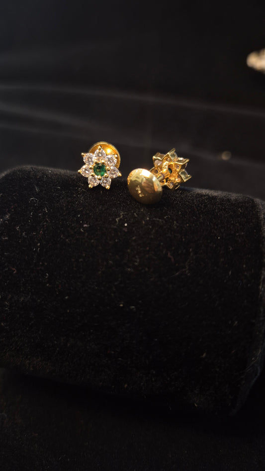 Stone flower stud