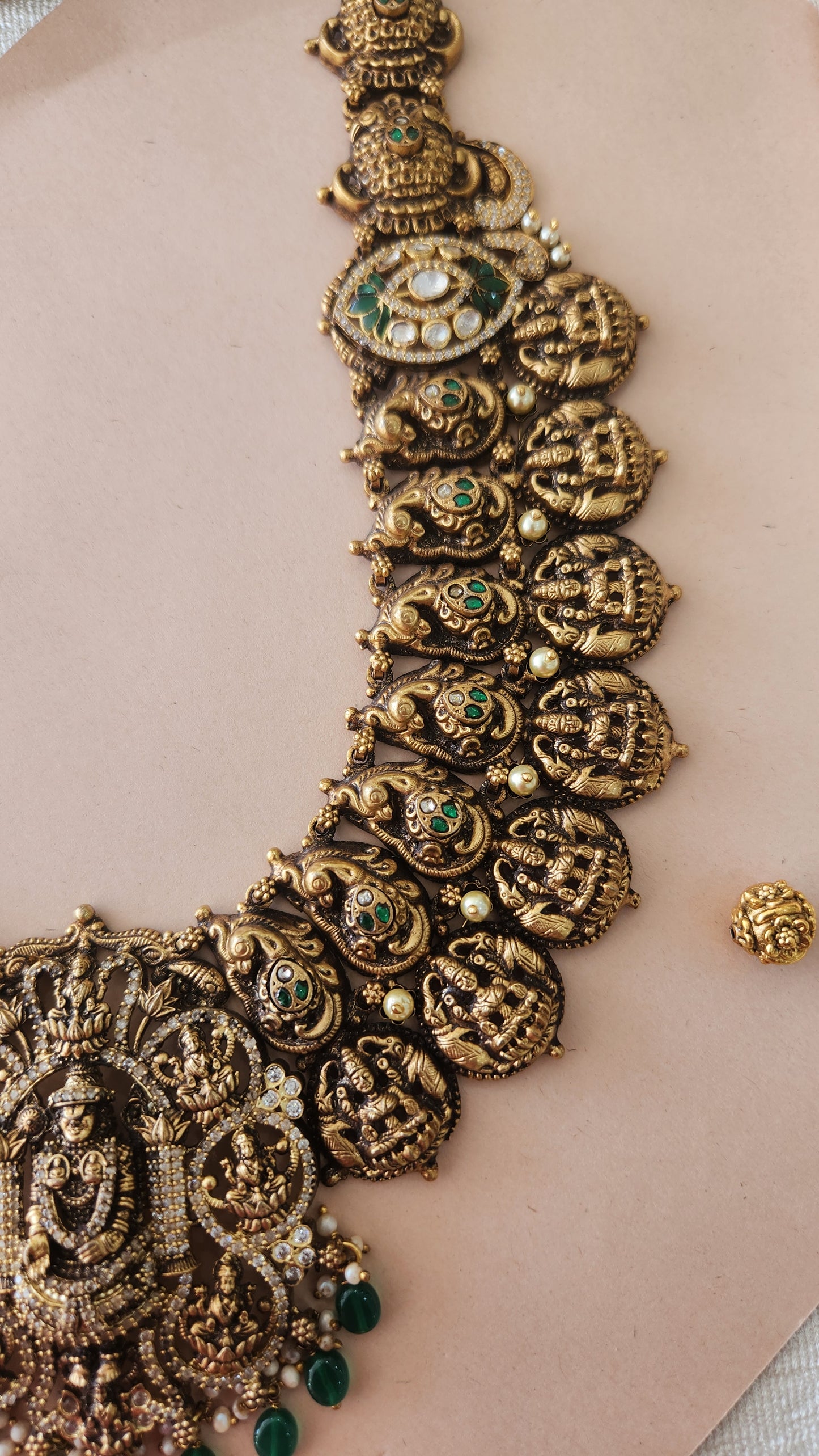 Deep Nakas Kundan Haram with Balaji pendant