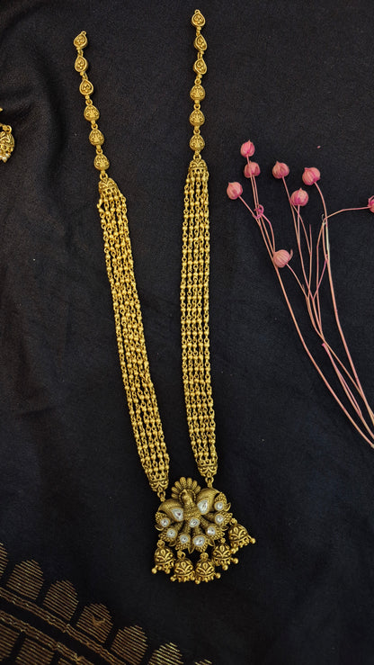 Peacock pendant and chain set