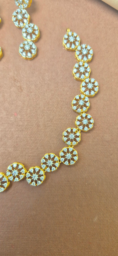 Zircon stone necklace