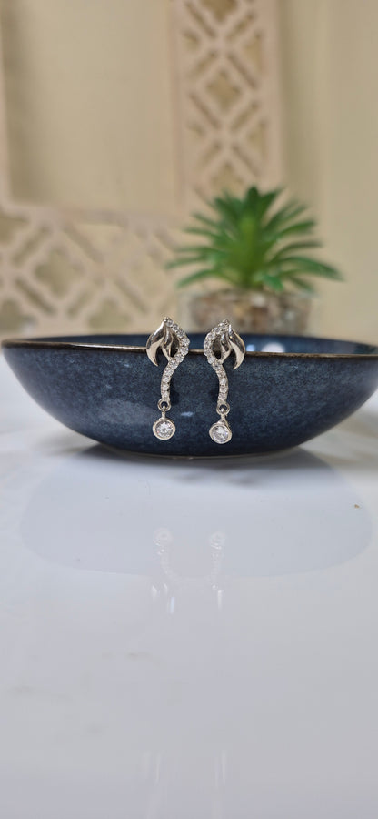 Fern drop stud