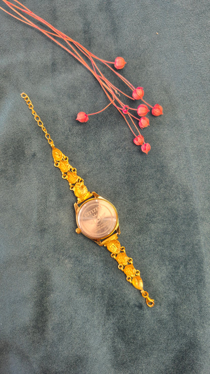 Minimal silver watch Pink dial self design