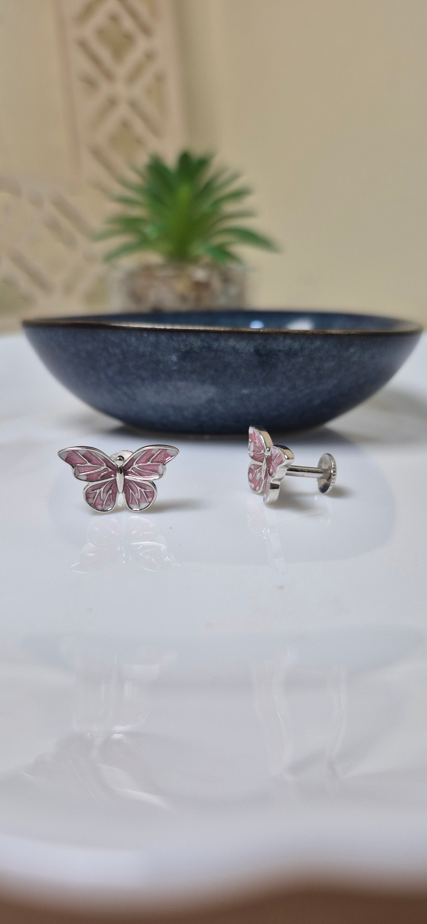 Flying butterfly stud