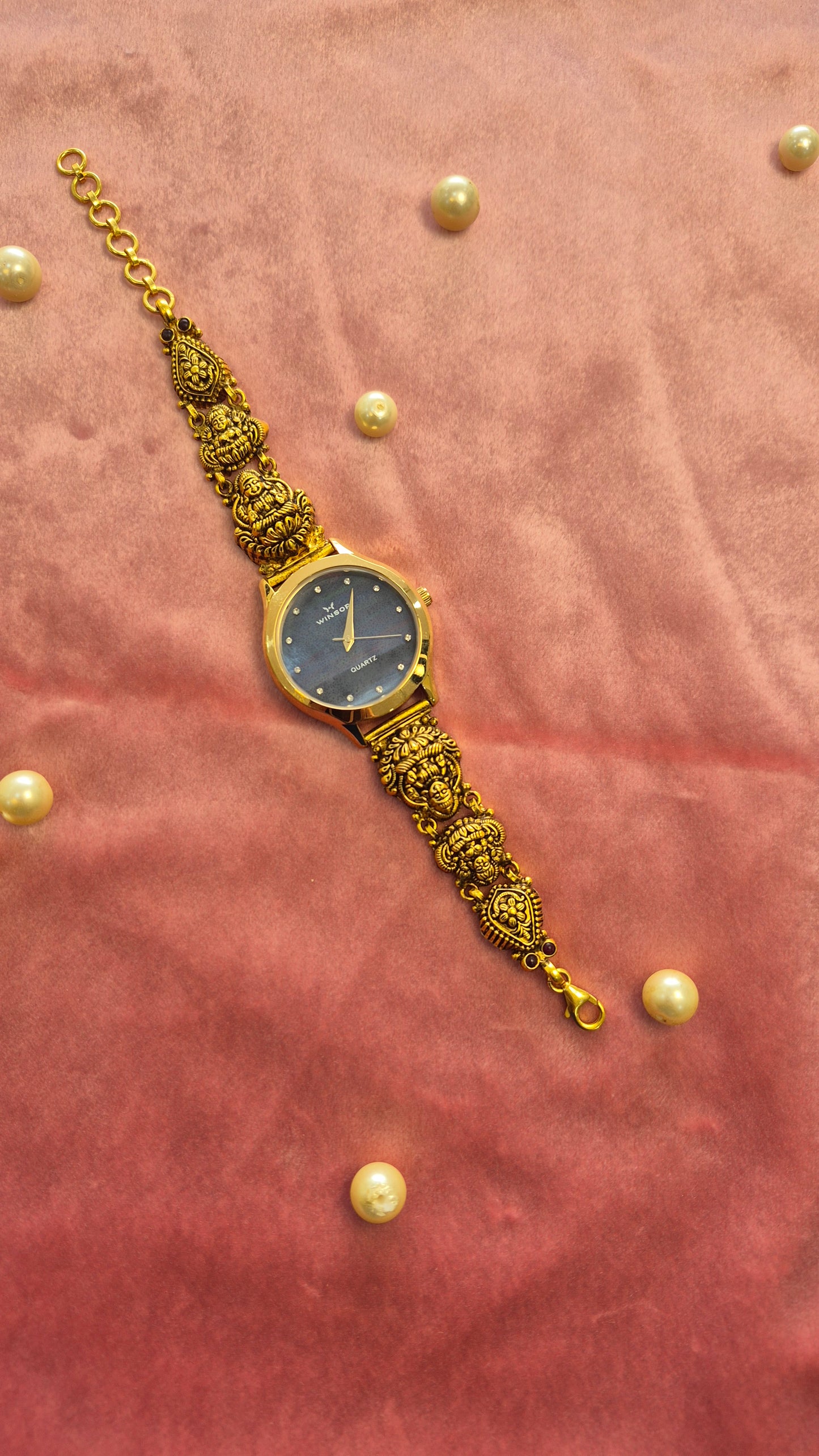 Antique silver watches Black Mother Of Pearl(MOP) dial
