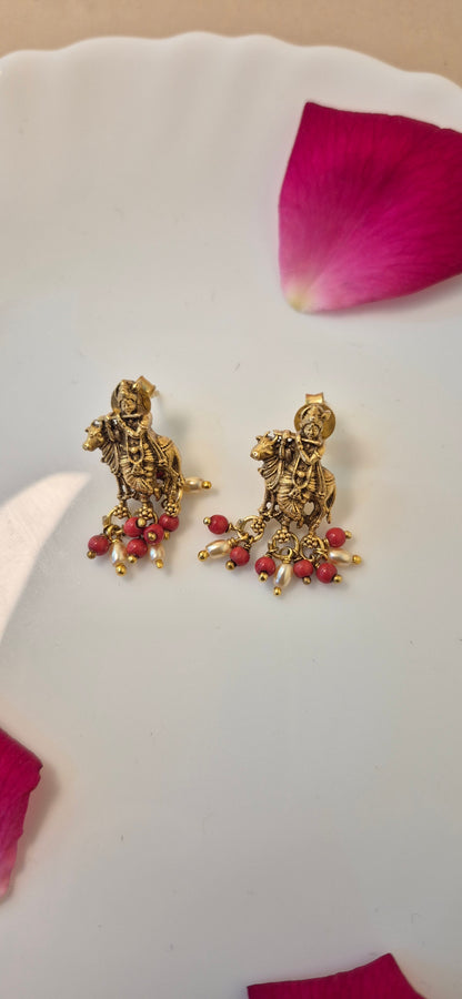 Krishna coral studs