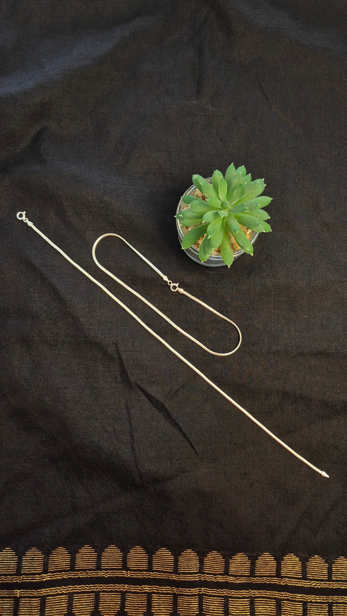 Flat Snake chain minimal anklets