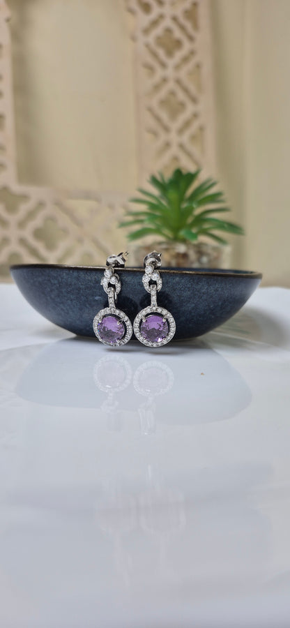 Amethyst stone earring