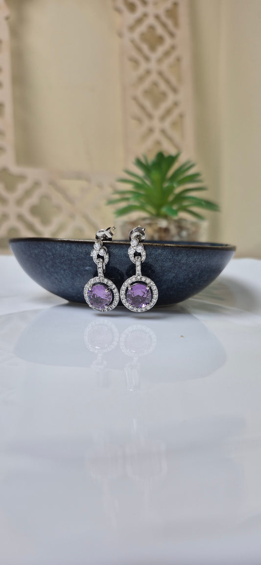 Amethyst stone earring