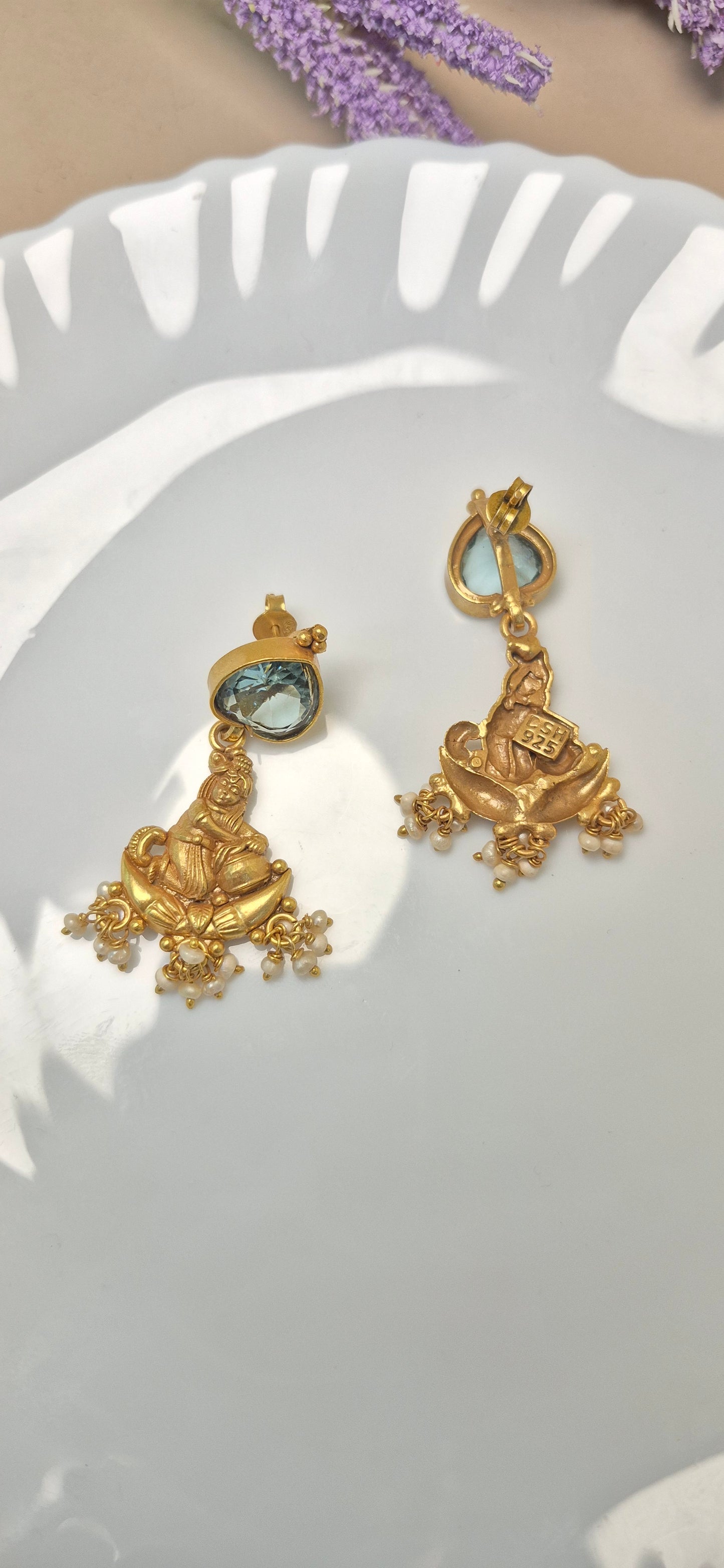 Krishna with semi precious stone