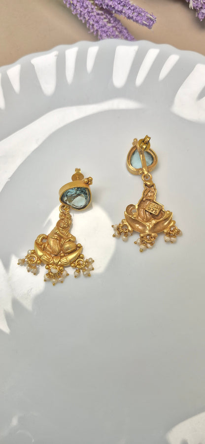 Krishna with semi precious stone