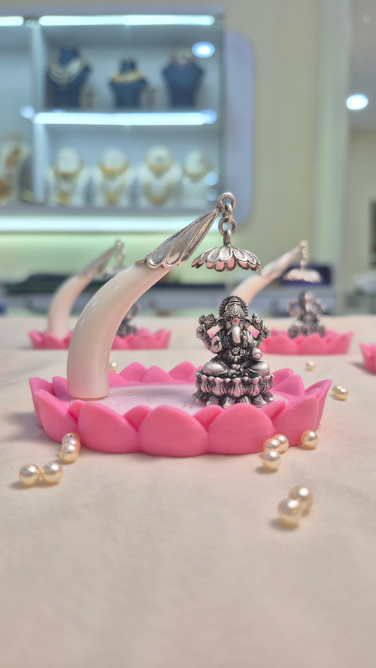 Ekadanta antique Silver Ganesh