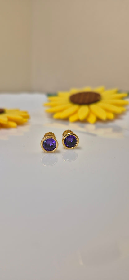 Purple stone stud