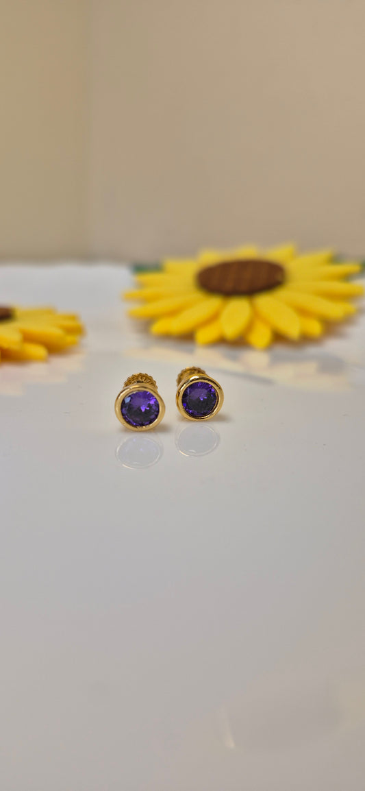 Purple stone stud