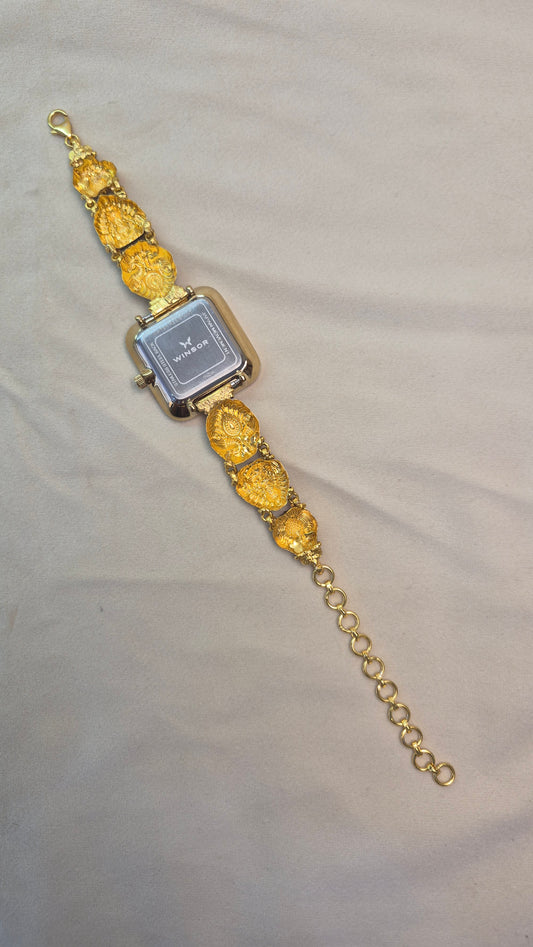 Antique square blue dial