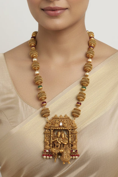 5D intricate Radha krishna long haram