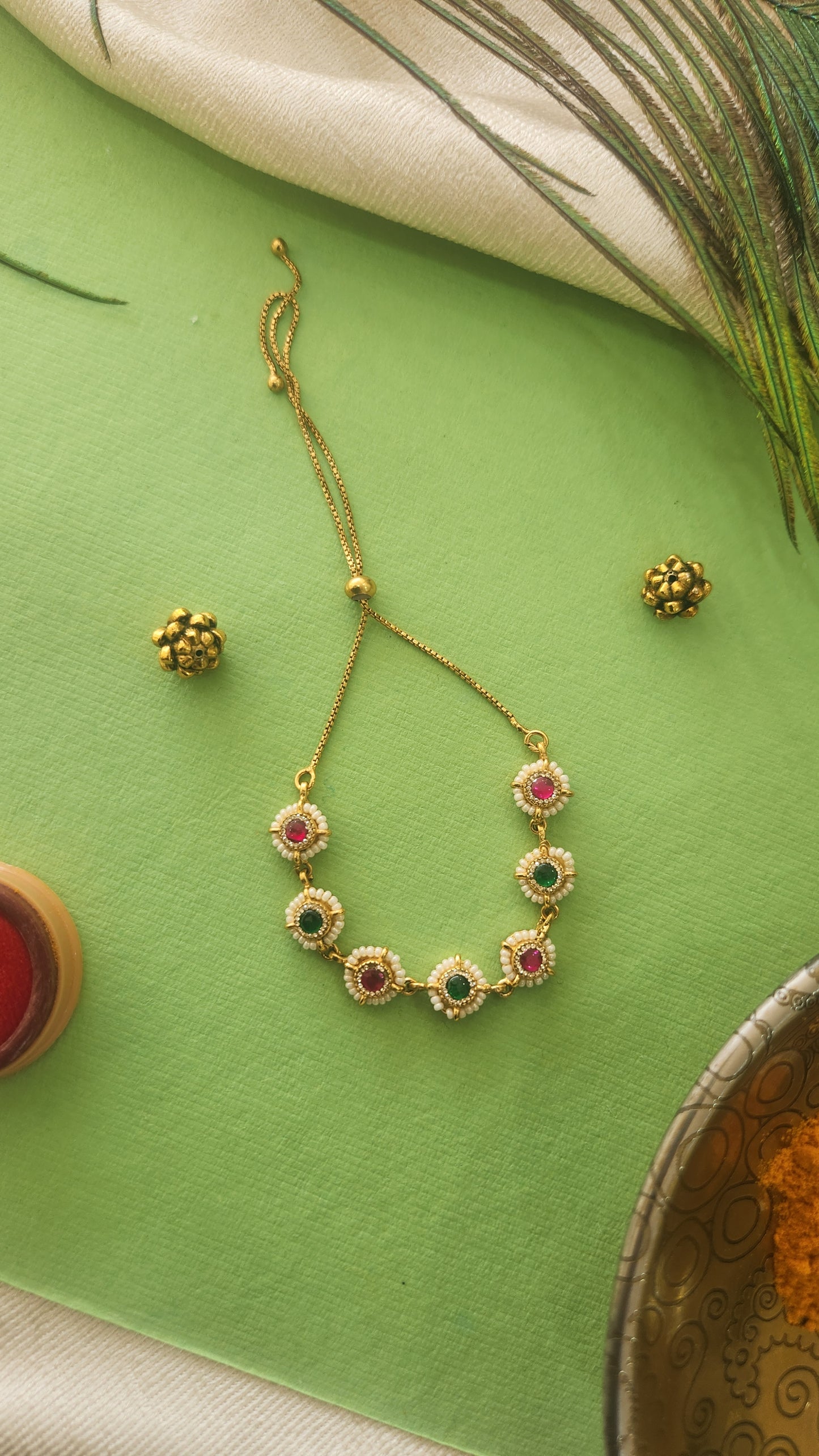 Adjustable Kundan Bracelet