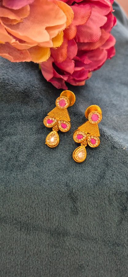 Exclusive Black beads mangalsutra chain with sanch work pendant and earrings