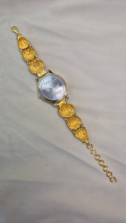 Antique pink round dial
