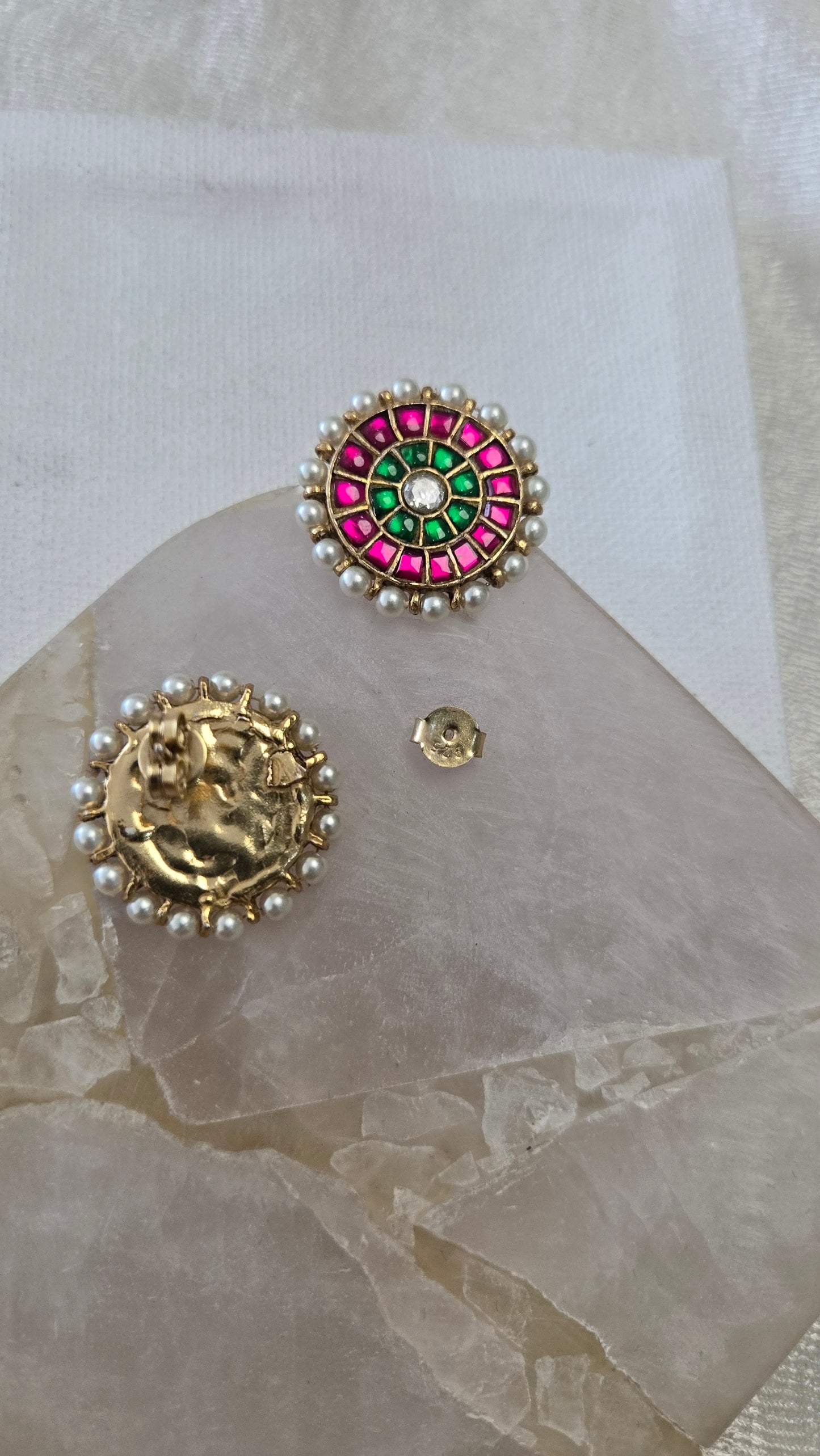 Kundan pearl Stud Earrings